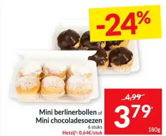 Intermarché Mini berlinerbollen of Mini chocoladesoezen aanbieding