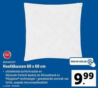 Lidl Hoofdkussen aanbieding
