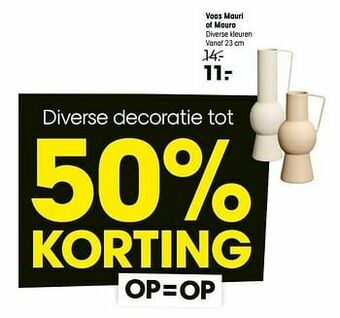Kwantum Vaas mauri of mauro aanbieding