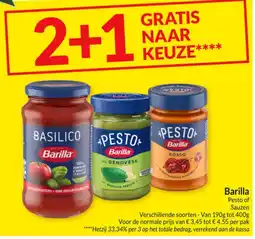 Intermarché Barilla oesto of sauzen aanbieding