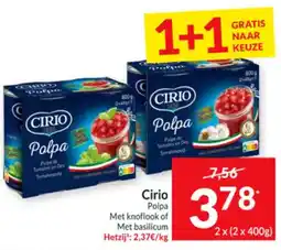 Intermarché Cirio Polpa Met knoflook of Met basilicum aanbieding