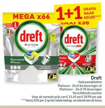 Intermarché Dreft Vaatwastabletten aanbieding