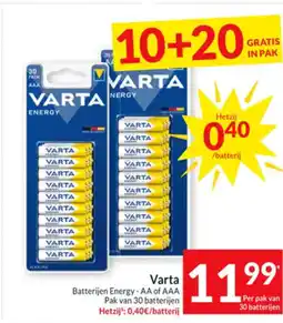 Intermarché Varta Batterijen Energy - AA of AAA aanbieding