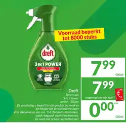Intermarché Dreft Spray vaat 3 in 1 Power Lemon aanbieding