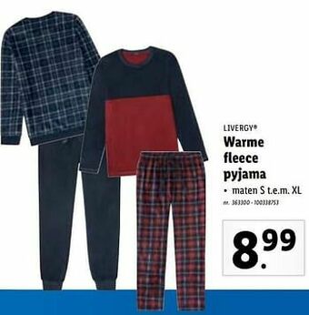 Warme fleece pyjama