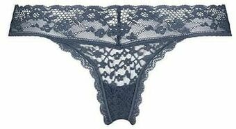 HEMA HEMA Damesstring Kant Middenblauw (middenblauw) aanbieding
