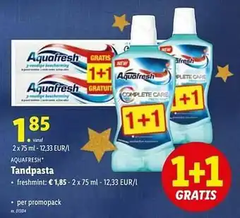 Lidl Tandpasta freshmint aanbieding