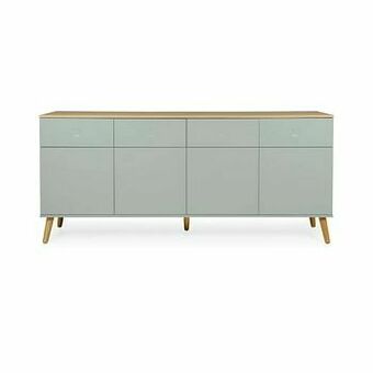 Leen Bakker Tenzo dressoir Dot - lichtgroen/eikenkleur - 79x192x43 cm - Leen Bakker aanbieding
