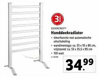 Lidl Handdoekradiator aanbieding