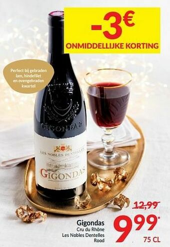 Intermarché Gigondas cru du rhône les nobles dentelles rood aanbieding