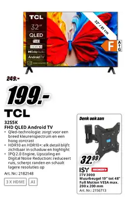 MediaMarkt TCL 32S5K FHD QLED Android TV aanbieding
