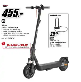 MediaMarkt Mi 5 Pro Elektrische step aanbieding