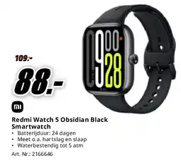 MediaMarkt Mi Redmi Watch 5 Obsidian Black Smartwatch aanbieding