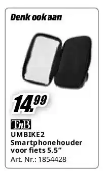 MediaMarkt UMBIKE2 Smartphonehouder voor fiets 5.5” aanbieding