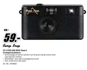 MediaMarkt CS-V105-BK-WW Zwart Compactcamera aanbieding