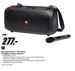 MediaMarkt JBL PartyBox OTG 2 + Microfoon Draagbare party speaker aanbieding