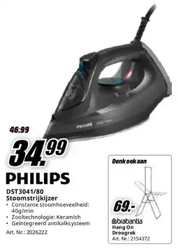 MediaMarkt Philips DST3041/80 Stoomstrijkijzer aanbieding