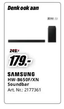 MediaMarkt Samsung HW-B650F/XN Soundbar aanbieding