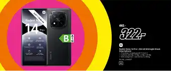 MediaMarkt Mi Redmi Note 14 Pro+ 256 GB Midnight Black Smartphone aanbieding