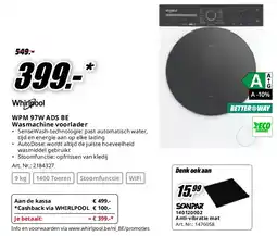 MediaMarkt Whirlpool WPM 97W ADS BE Wasmachine voorlader aanbieding
