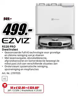 MediaMarkt EZVIZ RS20 PRO Dweilrobot aanbieding