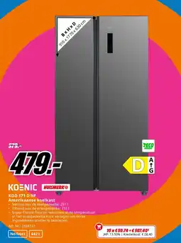 MediaMarkt Koenic KDD 171 D NF Amerikaanse koelkast aanbieding
