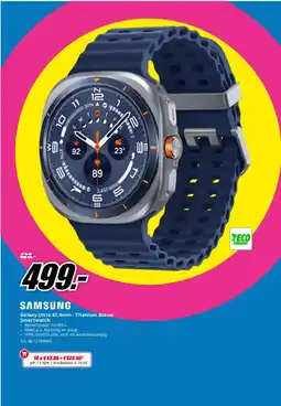 MediaMarkt Samsung Galaxy Ultra 47.4mm - Titanium Blauw Smartwatch aanbieding