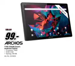 MediaMarkt Archos T105 256GB Zwart Android Tablet aanbieding