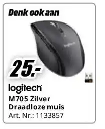 MediaMarkt logitech M705 Zilver Draadloze muis aanbieding