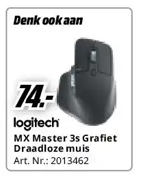 MediaMarkt logitech MX Master 3s Grafiet Draadloze muis aanbieding
