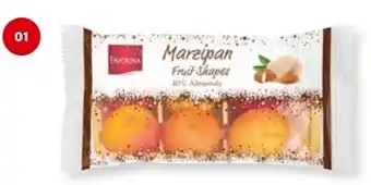 Lidl Marsepeinen vruchten met 40% amandelen aanbieding