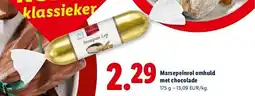 Lidl Marsepeinrol omhuld met chocolade aanbieding