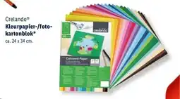 Lidl Crelando Kleurpapierfoto kartonblok aanbieding