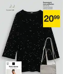 Zeeman Damesjurk met pailletten aanbieding