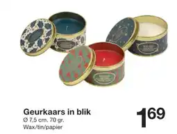 Zeeman Geurkaars in blik aanbieding