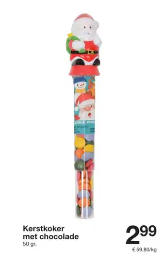 Zeeman Kerstkoker met chocolade aanbieding