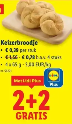 Lidl Keizerbroodje aanbieding