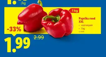 Lidl Paprika rood XXL aanbieding