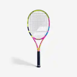 Decathlon Tennisracket voor volwassenen Boost Rafa roze/geel aanbieding