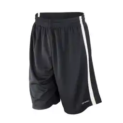 Decathlon Heren Quick Dry Basketbal Shorts (Zwart/Wit) aanbieding