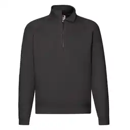 Decathlon Unisex Premium Sweatshirt met Kwart Ritssluiting voor Volwassenen (Zwart) aanbieding