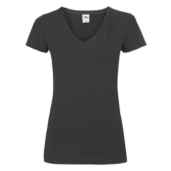 Decathlon Dames Valueweight V Hals Tshirt (Zwart) aanbieding