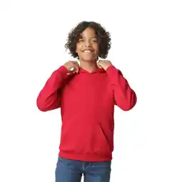 Decathlon Kinder/Kids Softstyle Plain Fleece Midweight Hoodie (Rood) aanbieding
