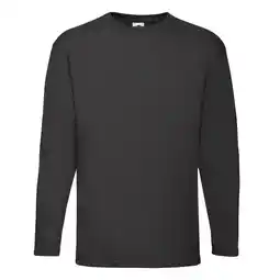 Decathlon Heren Valueweight Tshirt met lange mouwen (Zwart) aanbieding