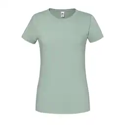 Decathlon Dames Iconic 195 Premium Ringspun Katoenen TShirt (Salie) aanbieding