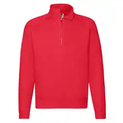 Decathlon Unisex Premium Sweatshirt met Kwart Ritssluiting voor Volwassenen (Rood) aanbieding