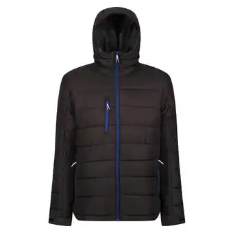 Decathlon Thermisch gewatteerd herenjack (Zwart/Nieuw Royal) aanbieding