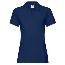 Decathlon Dames Premium Effen Poloshirt (Marine) aanbieding