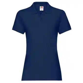Decathlon Dames Premium Effen Poloshirt (Marine) aanbieding