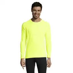 Decathlon Heren Sport Tshirt met lange mouwen (Neon geel) aanbieding